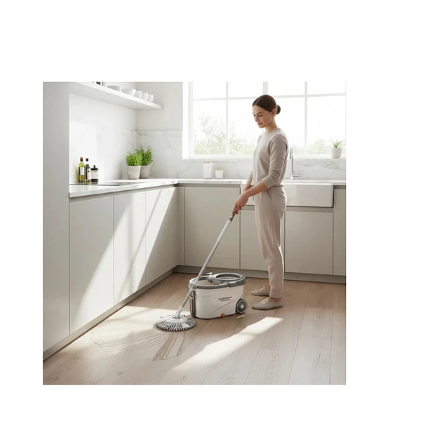 Trapero Mopa Giratoria Trapeador Balde Centrifugo 360 1