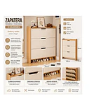 Zapatero Recibidor Mueble Organizador Para Zapatos Cajonera 2