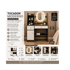 Tocador Moderno Con Espejo Led Iluminado  3