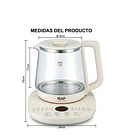 Hervidor Eléctrico Digital De Vidrio Raf De 1.5 L Con Control De Temperatura 2
