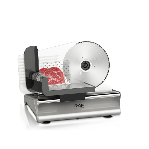 Cortadora Rebanadora Carne Fiambre Eléctrica Raf Color Plateado 2