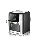 Horno Freidora De Aire Electrica Tactil Raf R.5150 2000w 12l    3