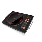 Cocina Infrarroja Eléctrica RAF R.8046 1 Quemador Pantalla LED Negra 4