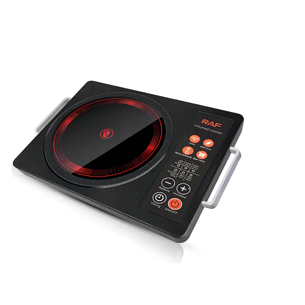Cocina Infrarroja Eléctrica RAF R.8046 1 Quemador Pantalla LED Negra 4