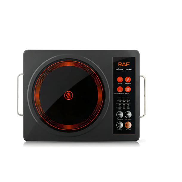 Cocina Infrarroja Eléctrica RAF R.8046 1 Quemador Pantalla LED Negra 5
