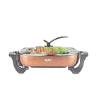 Olla Eléctrica Antiadherente 10L Raf  Naranja Vidrio 1500W 1