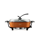 Olla Eléctrica Antiadherente 10L Raf  Naranja Vidrio 1500W 4