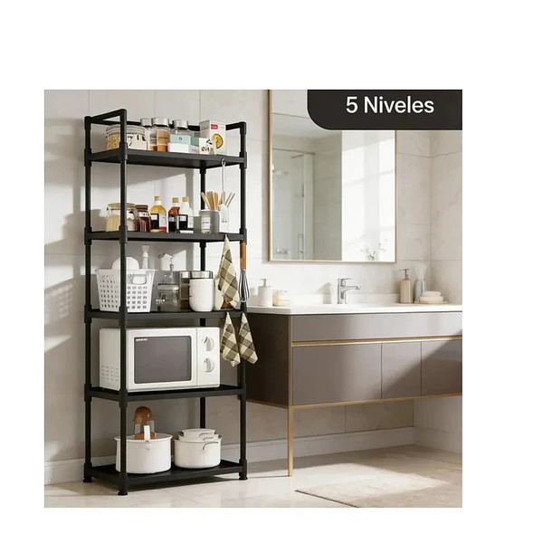 Rack Estante Organizador Baño Cocina Multifuncional 5 Nivel 2