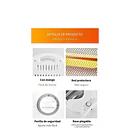 Calefactor Eléctrico Raf Quartz Heater 800W Blanco Oscilación 3