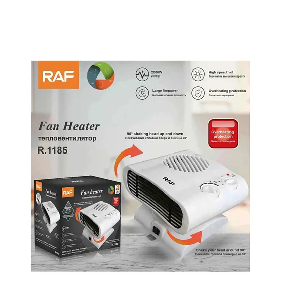 Caloventor 2000W Blanco Raf  Termoventilador Oscilante con Termostato 4