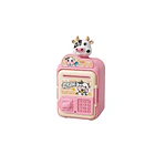 Alcancía Infantil Tipo Caja Fuerte Vaquita Con Luz/sonido ROSA 1