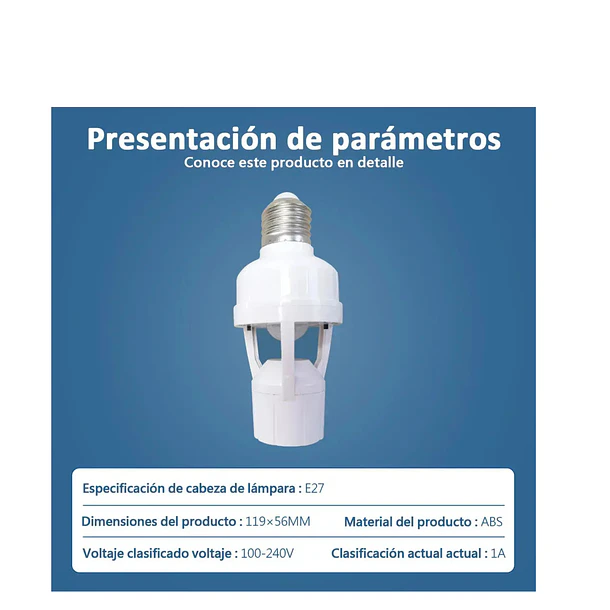 Tiri 360° Grados Infrarrojo E27 Socket For Foco . 5