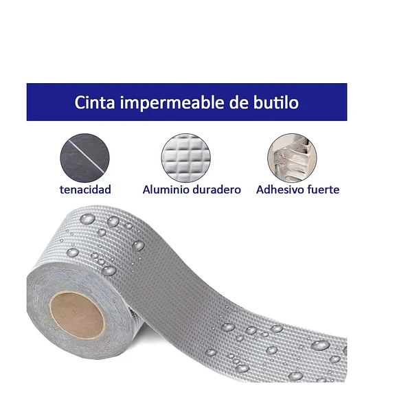 Cinta Sellador Butilo Techo Gotera Impermeable 15cm X 10m 2