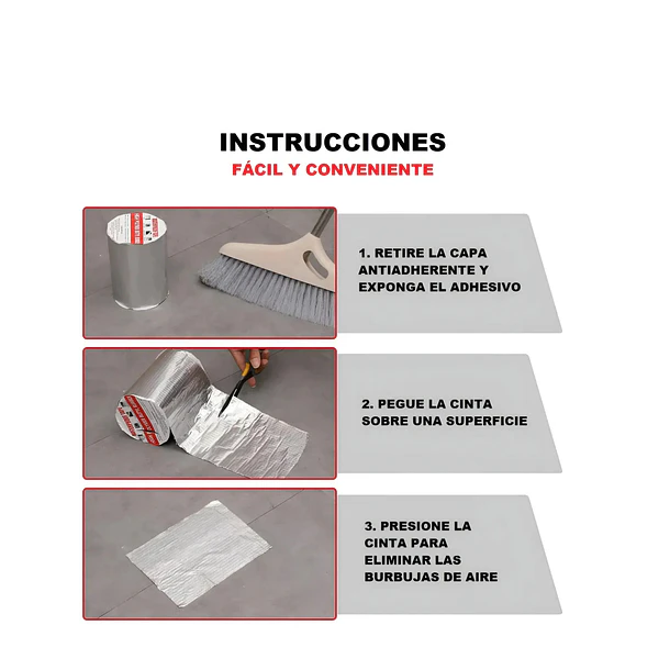 Cinta Adhesiva Butilo Techo Gotera Impermeable 20CM X5 3