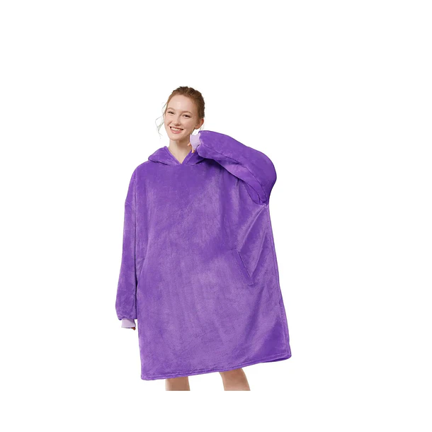 Poleron Sherpa Invierno Capucha Chiporro Largo Frio Mujer 7
