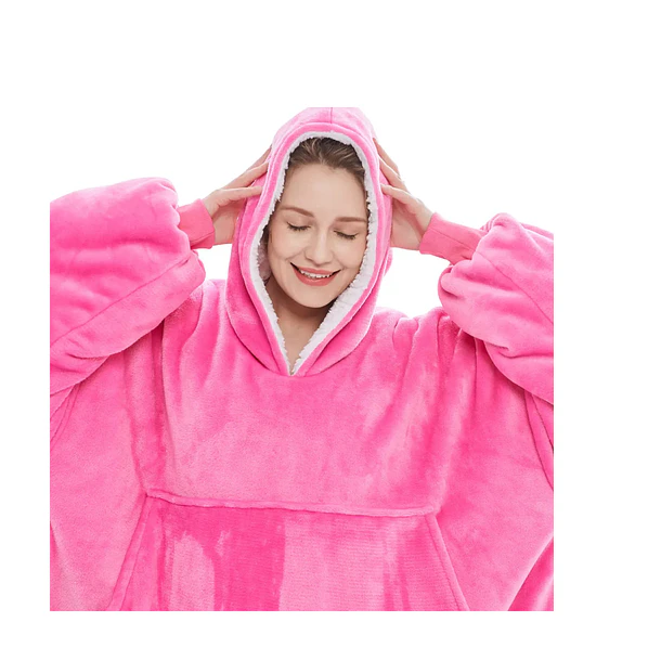 Poleron Sherpa Invierno Capucha Chiporro Largo Frio Mujer 8