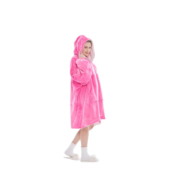 Poleron Sherpa Invierno Capucha Chiporro Largo Frio Mujer 9