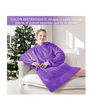 Poleron Sherpa Invierno Capucha Chiporro Largo Frio Mujer 12