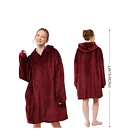 Poleron Sherpa Invierno Capucha Chiporro Largo Frio Mujer 13