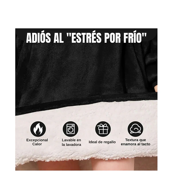 Poleron Sherpa Invierno Capucha Chiporro Largo Frio Mujer 15