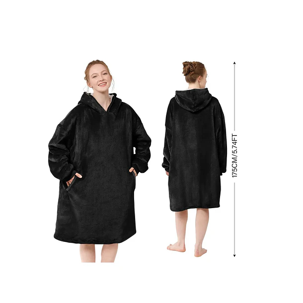 Poleron Sherpa Invierno Capucha Chiporro Largo Frio Mujer 16