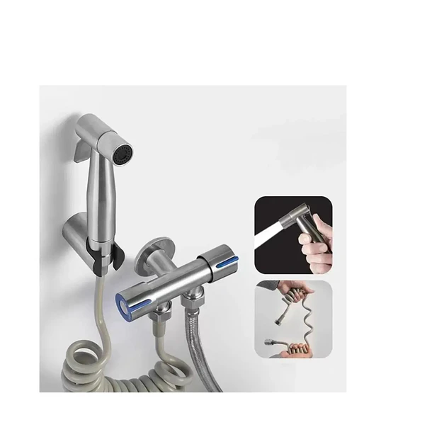 Kit Ducha Rociador Bidet Para Inodoro 304 Pulverizador 5