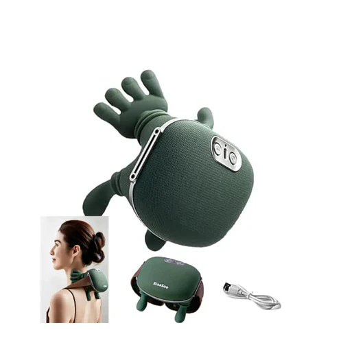 Masajeador Cuello Y Hombros Con Calor Recargable Verde Musgo 