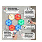Luces Led Hexagonal Rgb Packx6 + Control Remoto Inalámbricas 2