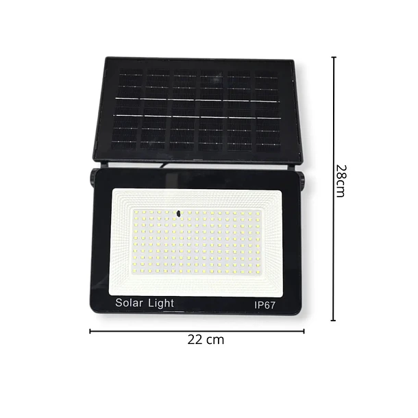 Foco Solar Led Exterior 200w Sensor Luz Pared Jardin Ip67 2
