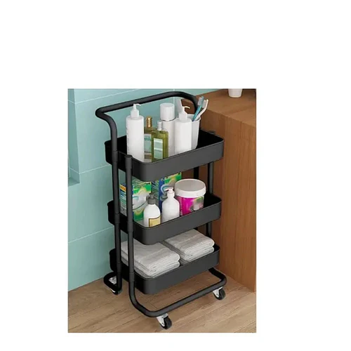 Carrito Organizador Carro Con Ruedas Asa Estante 3 Niveles  