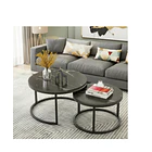 Mesa De Centro Auxiliar Doble Melamina 70x50cm 34x40cm 2