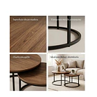 Mesa De Centro Auxiliar Doble Melamina 70x50cm 34x40cm 4