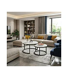 Mesa De Centro Auxiliar Doble Melamina 70x50cm 34x40cm 7