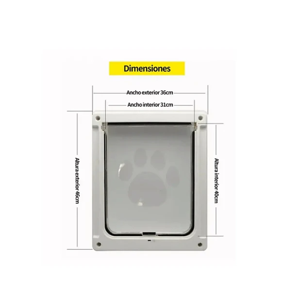 Puerta De Entrada Y Salida De Mascotas De Abs Para Perro Xxl :  6