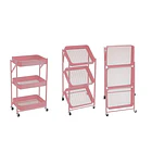 Carrito Organizador Plegable De 3 Niveles Con Ruedas     1