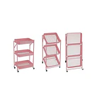 Carrito Organizador Plegable De 3 Niveles Con Ruedas     2