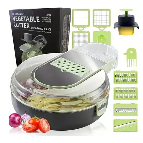 Cortador De Verduras Multifuncional 9 En 1 Picador Mandolina