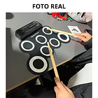 Batería Electrónica De Silicona Digital Portátil Con Pedales 2