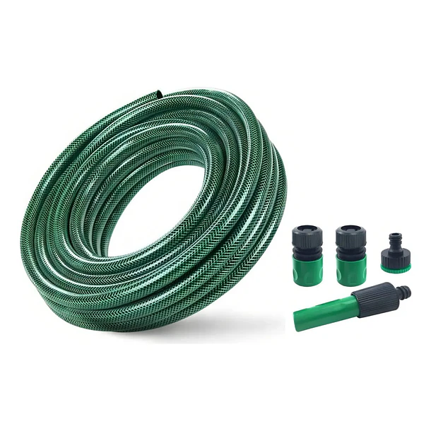 Manguera Para Jardín Reforzada 10 Metros Con Conectores Pvc 1