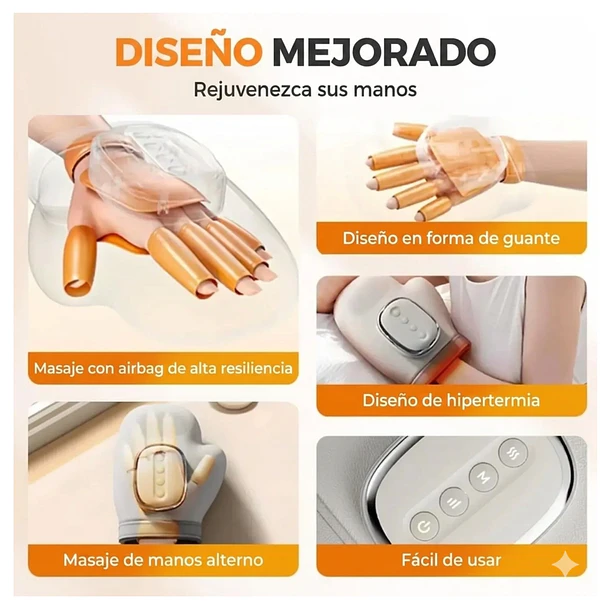 Masajeador De Manos Inteligente Compresión Aire Y Calor 4