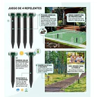 Packx4 Repelente Ahuyentador Ultrasónico Solar Para Ratones 2