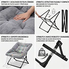 Silla Plegable Platillo Acolchada Living Dormitorio Cuadrada 2