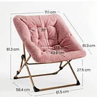Silla Plegable Platillo Acolchada Living Dormitorio Cuadrada 6