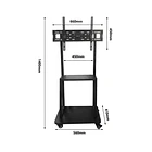 Soporte Tv Rack Movil Con Ruedas 32 A 75 Pulgada Negro 1700s 2