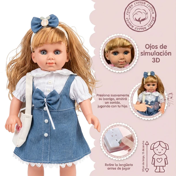 Muñeca Interactiva Cufan 37 cm con Sonido 7