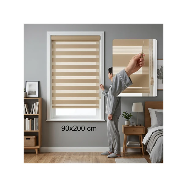 CORTINA ENROLLABLE ZEBRA PREMIUM - 90x200 CM 3