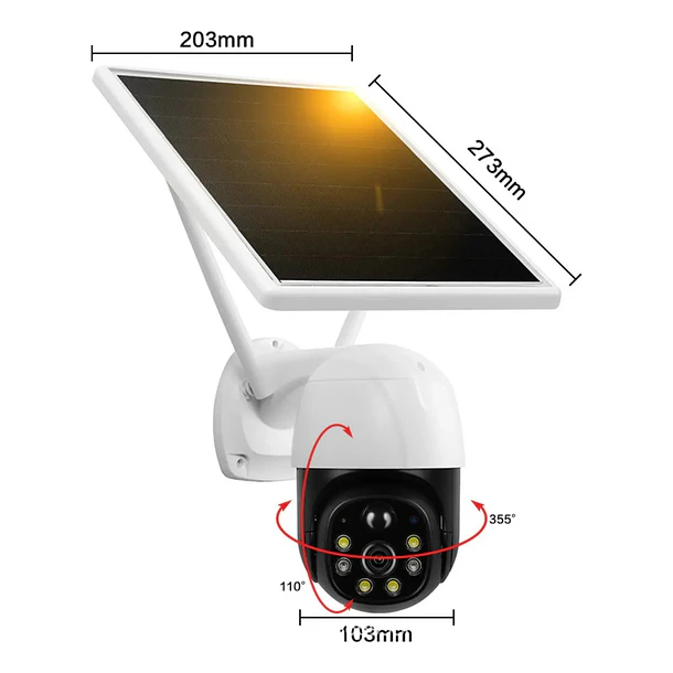 Cámara De Seguridad Solar Wifi 4g Ultra Hd Con Triple Lente 2