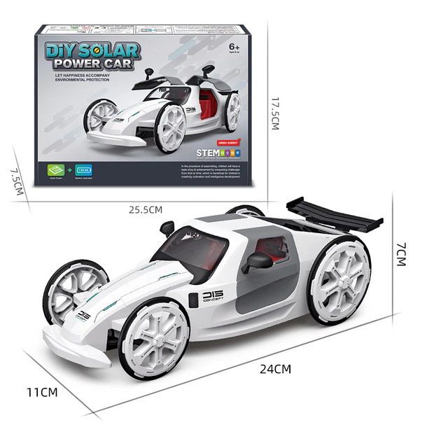 Juguete Armable Solar Auto Deportivo Kit De Construcción 5
