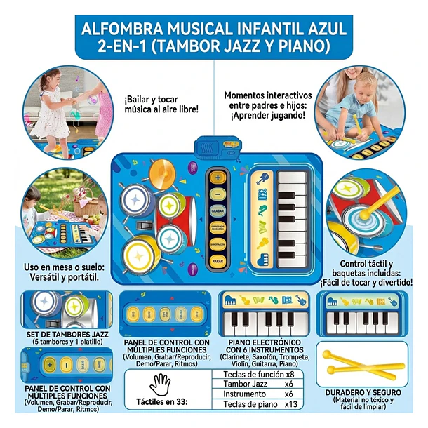 Alfombra Musical 2 en 1 