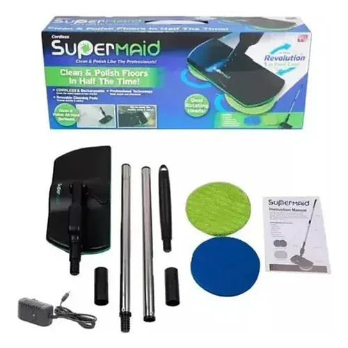 Mopa Pulidora Eléctrica Inalámbrica Recargable Supermaid